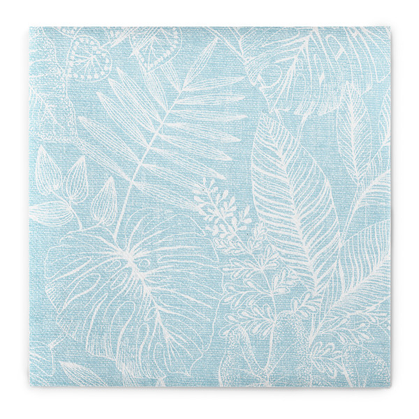 Serviette Kona in Sky / Himmelblau aus Linclass® Airlaid, 40 x 40 cm, 1/4 Falz, 50 Stück
