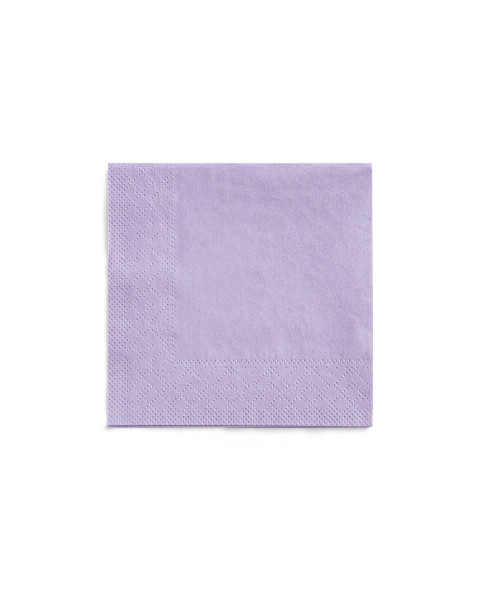 Cocktail-Servietten Lila aus Tissue 24 x 24 cm, 3-lagig, 3-lagig, 150 Stück