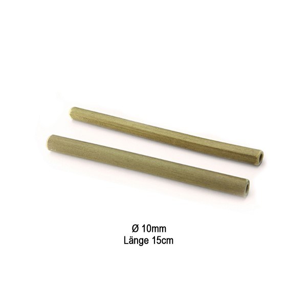Trinkhalm aus Bambus, Ø 10 mm / 15 cm, 25 Stück