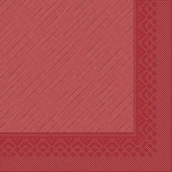 Serviette Bordeaux aus Tissue Deluxe®, 4-lagig, 40 x 40 cm, 50 Stück