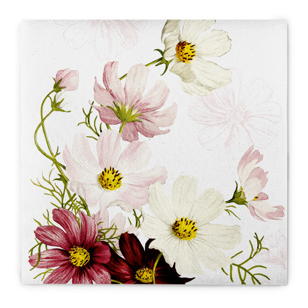 Serviette Cosmea aus Linclass® Airlaid, 40 x 40 cm, 1/4 Falz, 50 Stück