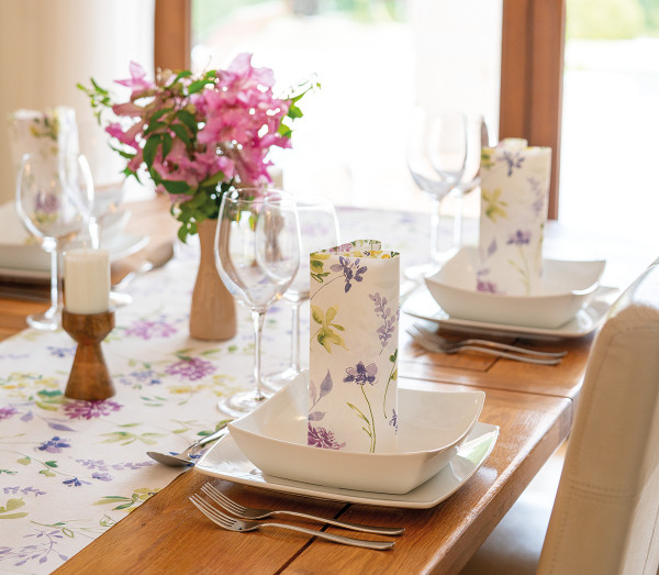 Tischläufer Esther aus Linclass® Airlaid 40 cm x 24 m, 1 Stück