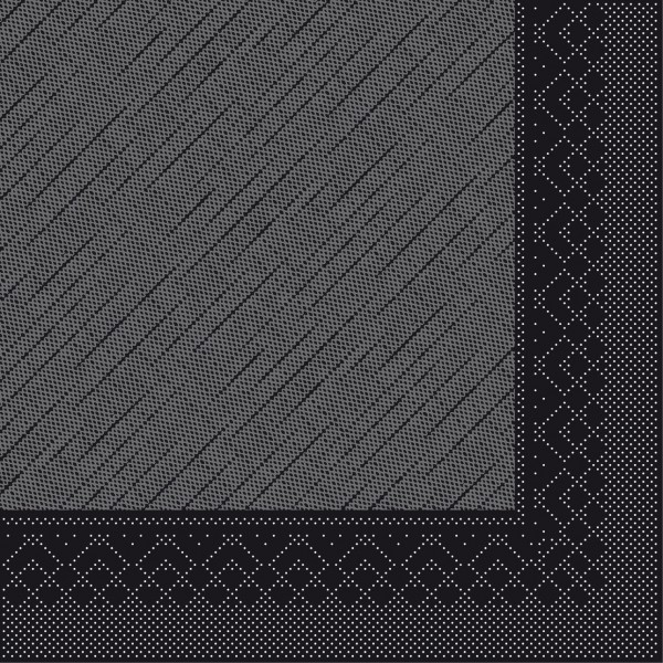 Serviette Schwarz aus Tissue Deluxe®, 4-lagig, 40 x 40 cm, 50 Stück