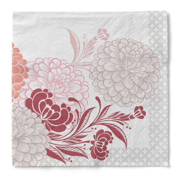 Tissue Serviette Clarissa in Bordeaux, 40 x 40 cm, 6 x 100 Stück