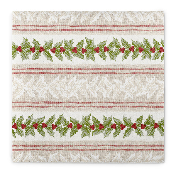 Weihnachtsserviette Magda aus Linclass® Airlaid, 40 x 40 cm, 1/4 Falz, 50 Stück