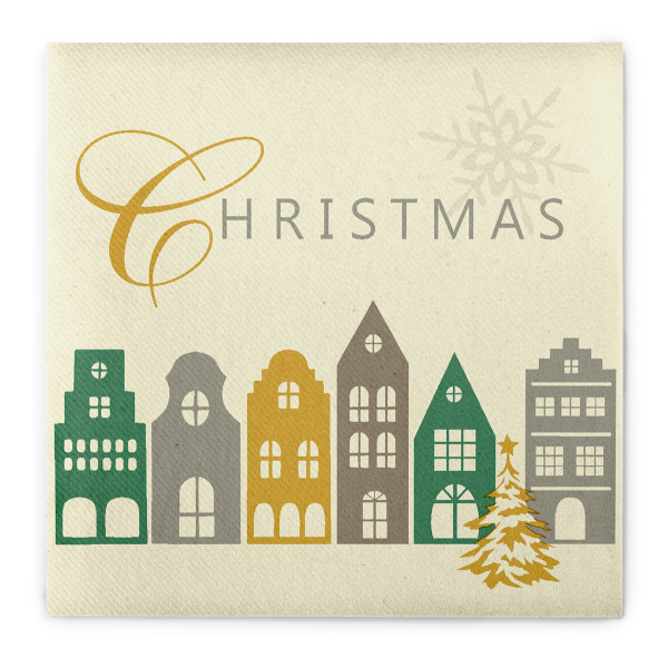Weihnachtsserviette Julika aus Linclass® Airlaid, 40 x 40 cm, 1/4 Falz, 50 Stück