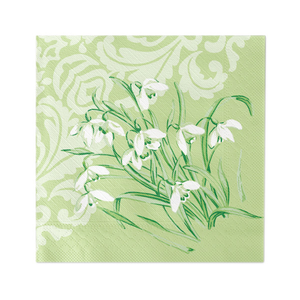 Serviette Melanie in Grün aus Tissue Deluxe®, 4-lagig, 40 x 40 cm, 50 Stück