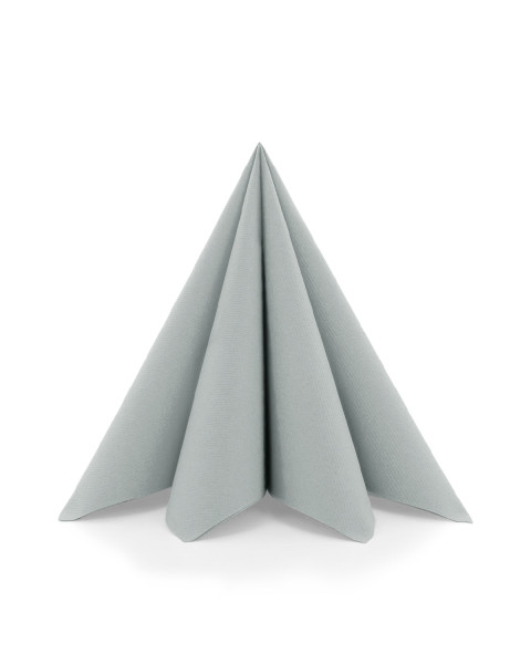 Serviette in Grau aus Linclass® Airlaid 40 x 40 cm, 50 Stück
