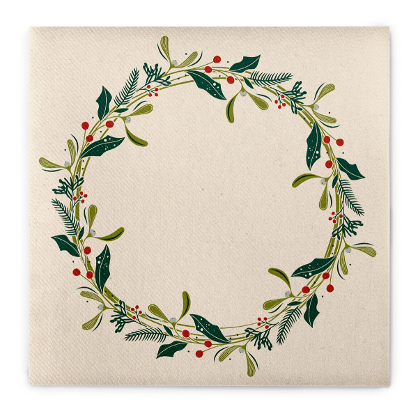 Weihnachtsserviette Isabell in Pebble Stone aus Linclass® Airlaid, 40 x 40 cm, 1/4 Falz, 50 Stück
