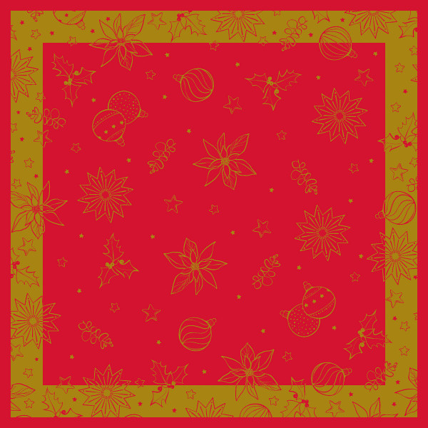 Tischdecke Milan in Rot-Gold aus Linclass® Airlaid 80 x 80 cm, 20 Stück