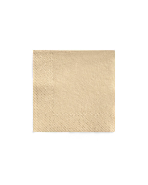 Cocktail-Servietten Sand aus Tissue 24 x 24 cm, 3-lagig, 150 Stück