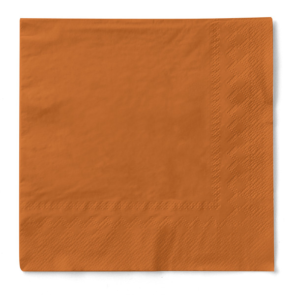 Serviette Terrakotta aus Tissue 33 x 33 cm, 3-lagig, 20 Stück