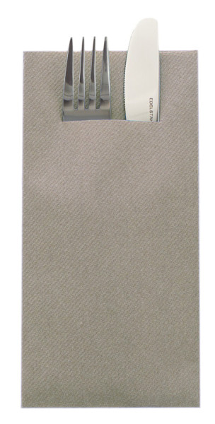 Besteckserviette Beige-Grey aus Linclass® Airlaid 40 x 40 cm, 75 Stück