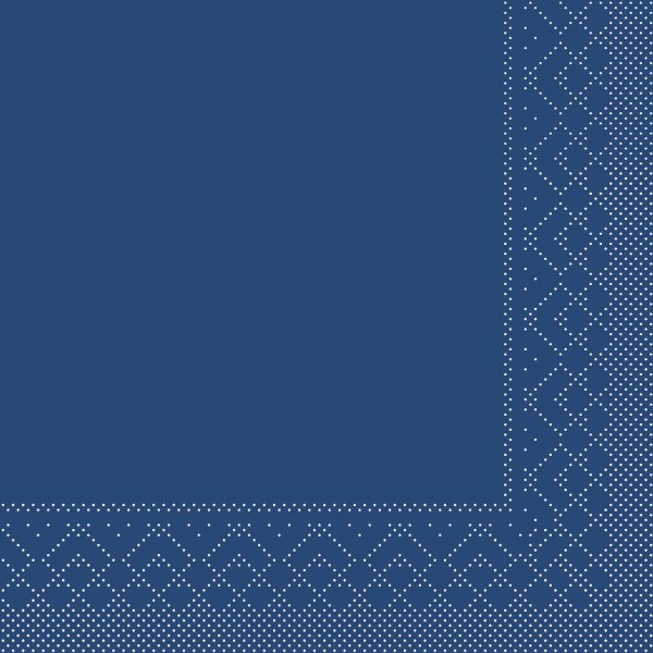 Serviette Blau aus Tissue 33 x 33 cm, 20 Stück