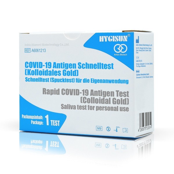10er Set HYGISUN COVID-19 Antigen Schnelltest - Kit/ Spucktest/ Laientest - einzeln verpackt