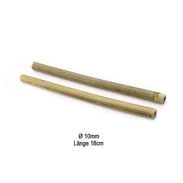 Trinkhalm aus Bambus, Ø 10 mm / 18 cm, 25 Stück