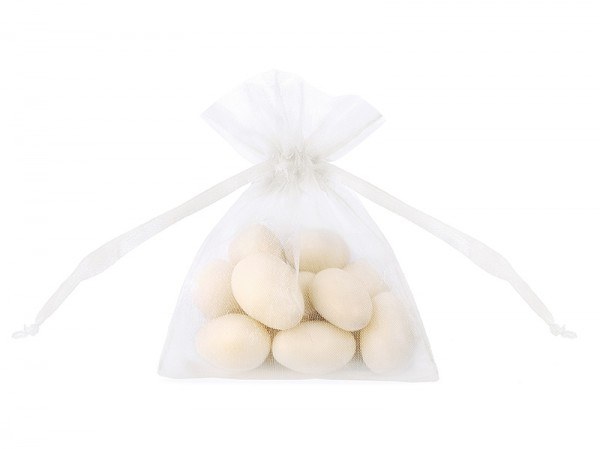 Gastgeschenk Organza Beutel , weiß, 20 Stück