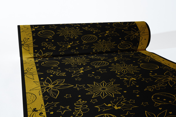 Tischläufer Milan in Schwarz aus Linclass® Airlaid 40 cm x 24 m, 1 Stück