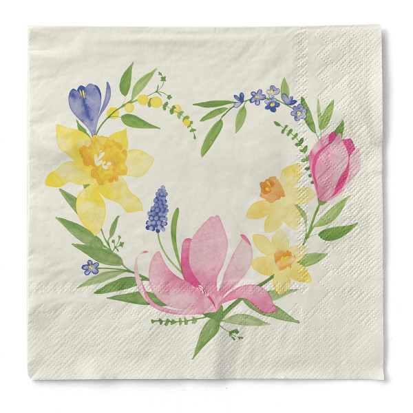 Serviette Laura aus Tissue 3-lagig, 33 x 33 cm, 1/4 Falz, 100 Stück