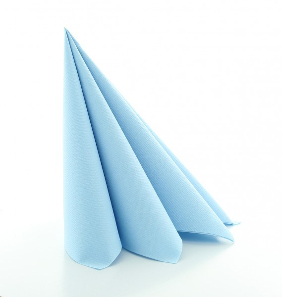 Serviette Hellblau aus Linclass® Airlaid 40 x 40 cm, 12 Stück