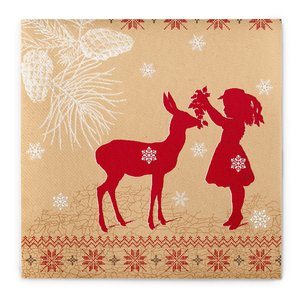 Weihnachtsserviette Sarah aus Linclass® Airlaid 40 x 40 cm, 50 Stück