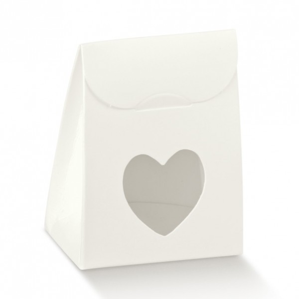 Gastgeschenk Geschenkbox mit Fenster in Herzform, 1 Stück