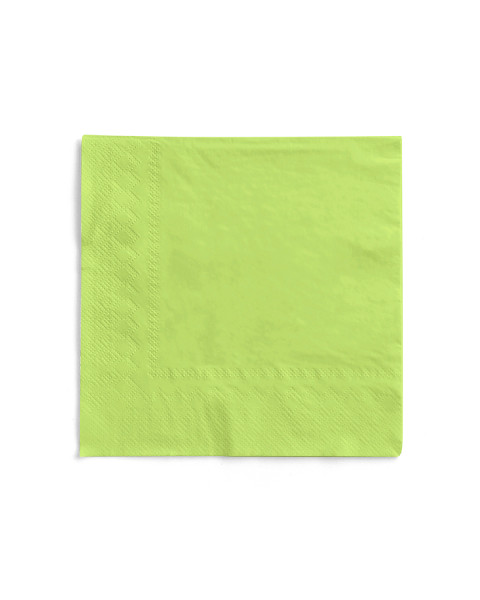 Serviette in Kiwi aus Tissue 3-lagig, 1/4 Falz, 33 x 33 cm, 100 Stück