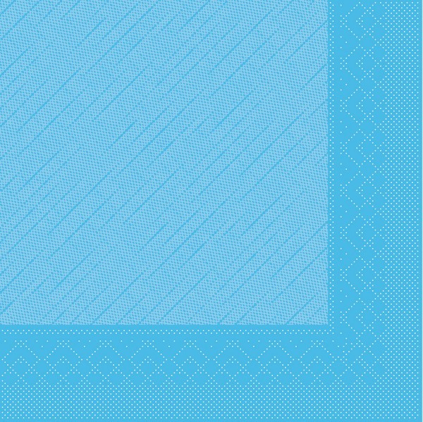 Serviette Aquablau aus Tissue Deluxe®, 4-lagig, 40 x 40 cm, 50 Stück