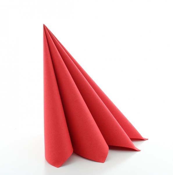 Serviette Rot aus Linclass® Airlaid 40 x 40 cm, 12 Stück
