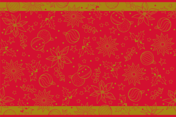 Tischläufer Milan in Rot-Gold aus Linclass® Airlaid 40 cm x 24 m, 1 Stück