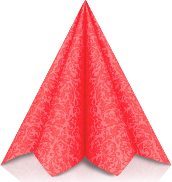 Airlaid Serviette Ornaments in Rot, 40 x 40 cm, 50 Stück