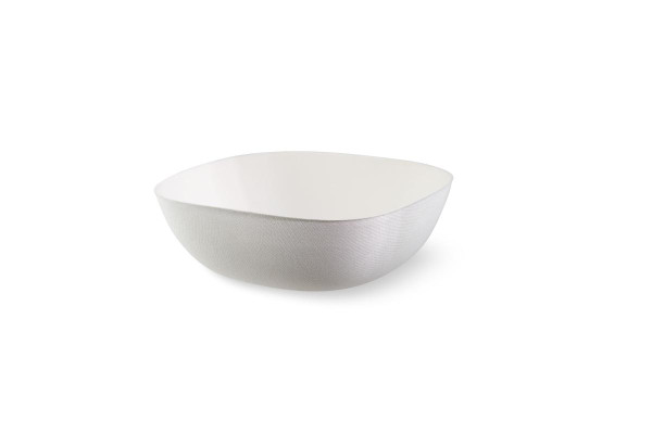 Schüssel aus Zuckerrohr in Weiss, eckig, 170 x 170 x h 58 mm, 20 Stück