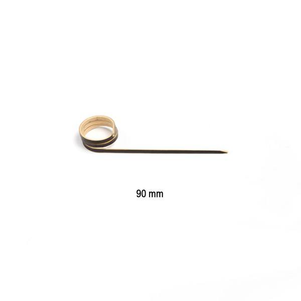Picker in Schwarz aus Bambus, Curl, 90 mm, 100 Stück