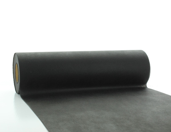 Tischband Schwarz aus PP-Vlies, 30 cm x 20 m, 1 Stück