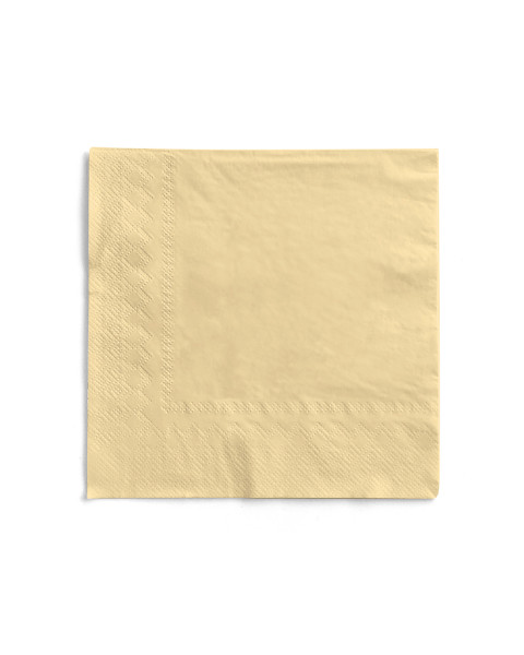 Serviette Creme aus Tissue 33 x 33 cm, 3-lagig, 20 Stück