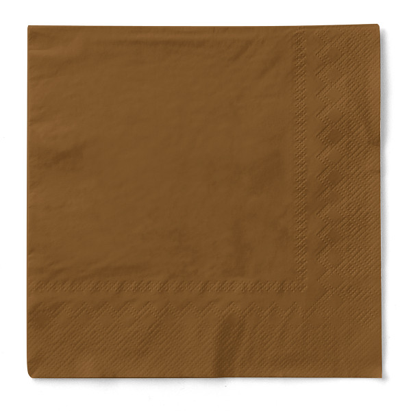 Serviette Kupfer aus Tissue 33 x 33 cm, 3-lagig, 20 Stück