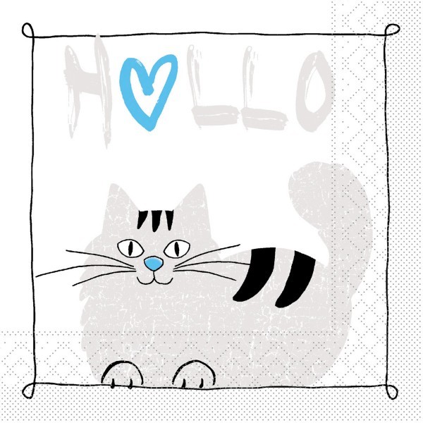 Serviette Moritz in Blau aus Tissue 33 x 33 cm, 20 Stück