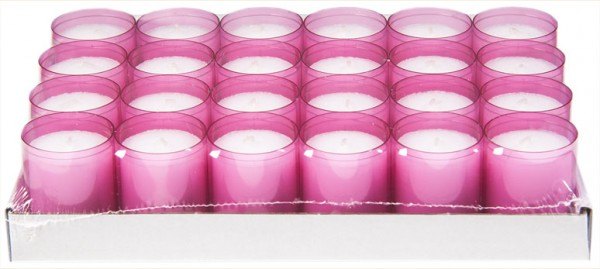 4x Sovie® Refill Kerzen in Rosa 24 Stück im Tray - Brenndauer ca. 24 Stunden