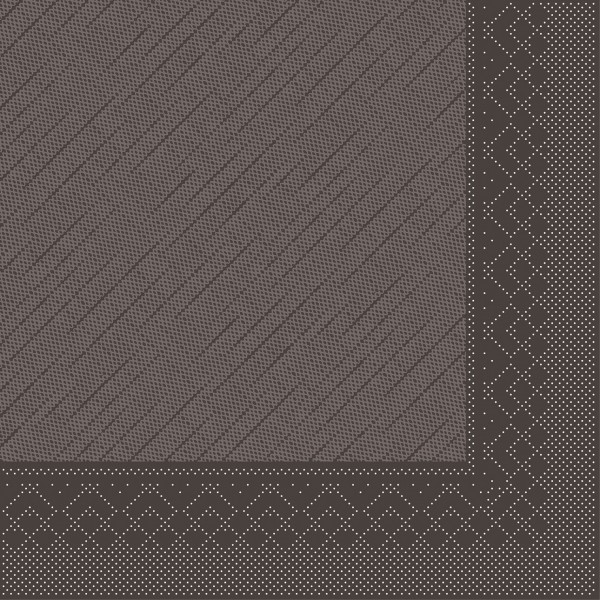 Serviette Braun aus Tissue Deluxe®, 4-lagig, 40 x 40 cm, 50 Stück