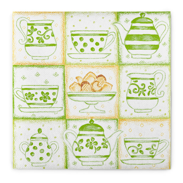 Serviette Cookie in Grün aus Linclass® Airlaid 40 x 40 cm, 12 Stück
