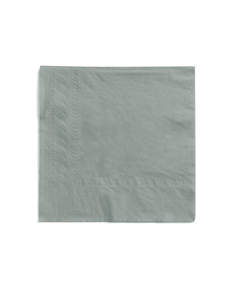 Serviette Grau aus Tissue 40 x 40 cm, 3-lagig, 20 Stück