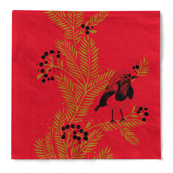 Weihnachtsserviette Jesse aus Tissue 3-lagig, 33 x 33 cm, 1/4 Falz, 100 Stück