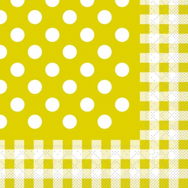 Serviette Anton in Kiwi aus Tissue 33 x 33 cm, 20 Stück