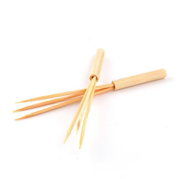 Fingerfood - Spieße Triple aus Bambus, 90 mm, 150 Stück