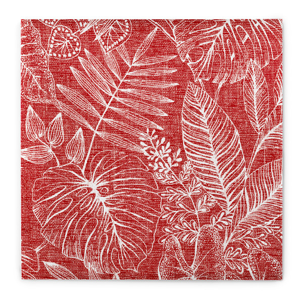 Serviette Kona in Bordeaux aus Linclass® Airlaid, 40 x 40 cm, 1/4 Falz, 50 Stück