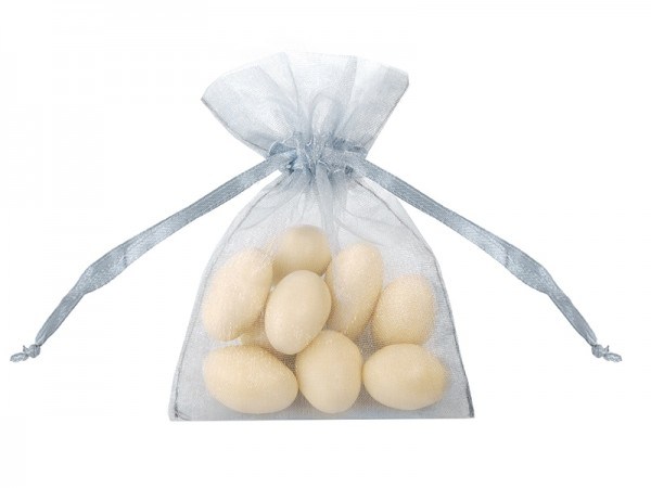 Gastgeschenk Organza Beutel , silber, 20 Stück