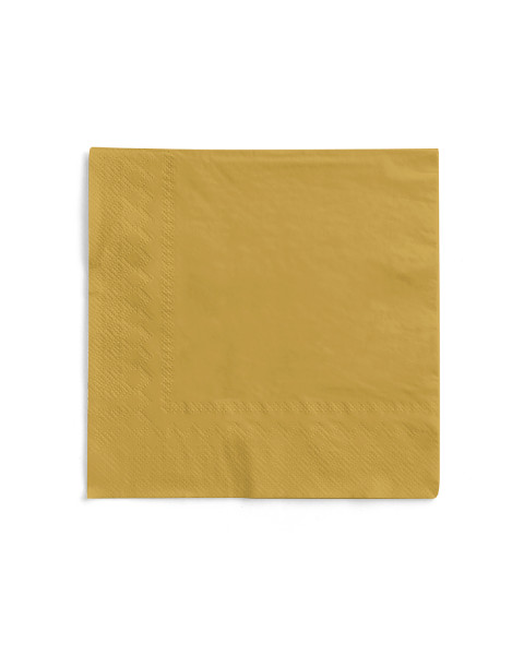 Serviette Gold aus Tissue 40 x 40 cm, 3-lagig, 20 Stück