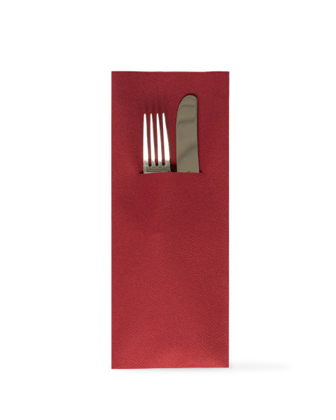 XL Besteckserviette in Bordeaux aus Linclass® Airlaid 48 x 40 cm, 1/8 Falz, 75 Stück