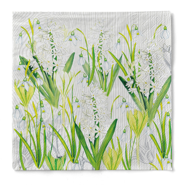 Serviette Amelie aus Tissue 3-lagig, 33 x 33 cm, 1/4 Falz, 100 Stück