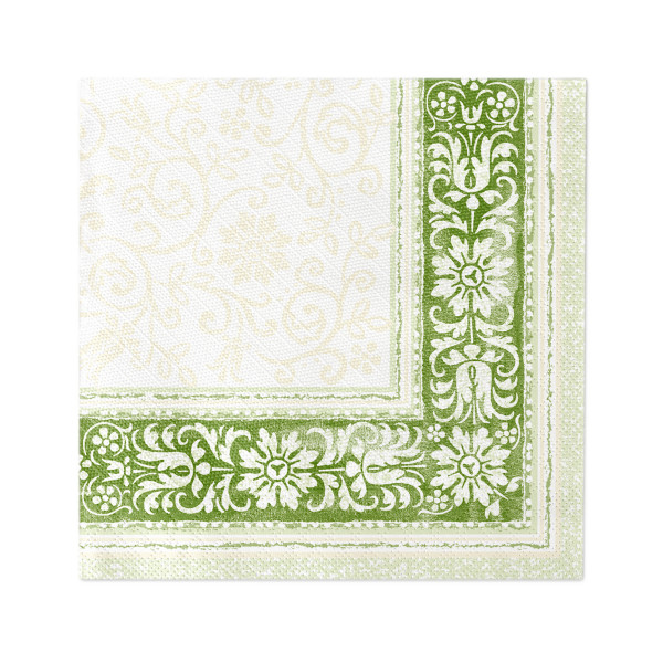 Serviette Lara in Grün aus Tissue Deluxe®, 4-lagig, 40 x 40 cm, 50 Stück